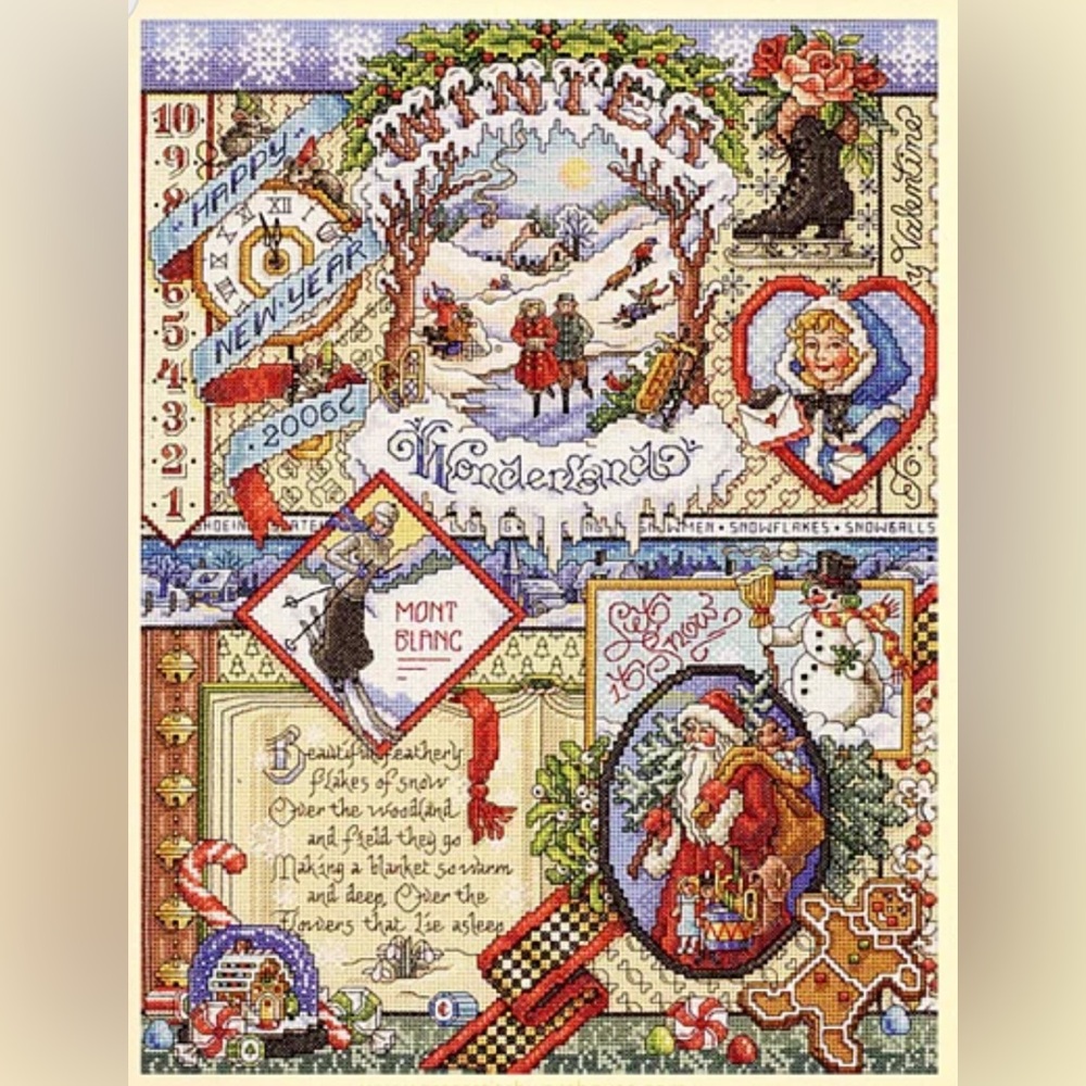 Janlynn Winter Sampler Cross Stitch Kit - - Picture 2 of 6
